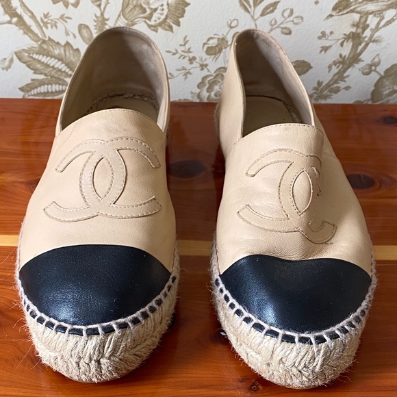 chanel flats espadrilles